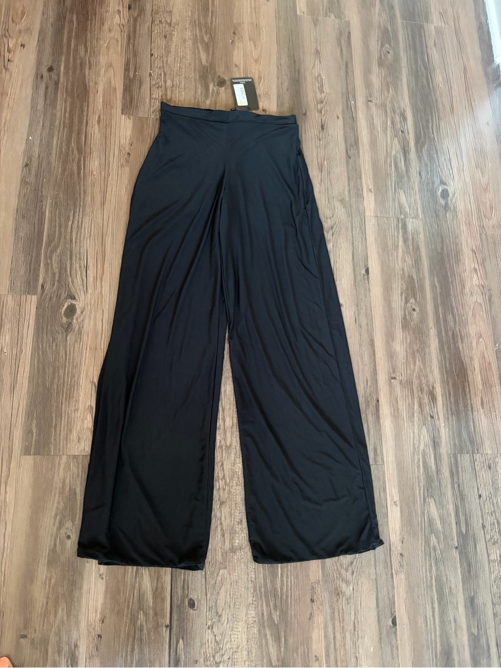 PrettyLittleThing Black Wide-Leg Palazzo Pants